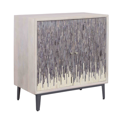 Kai - Bone Inlay Two Door Cabinet - Gray / White Bone Inlay - Premium Accent Cabinets from Coast2Coast Home - Just $3300! Shop now at brett interiors