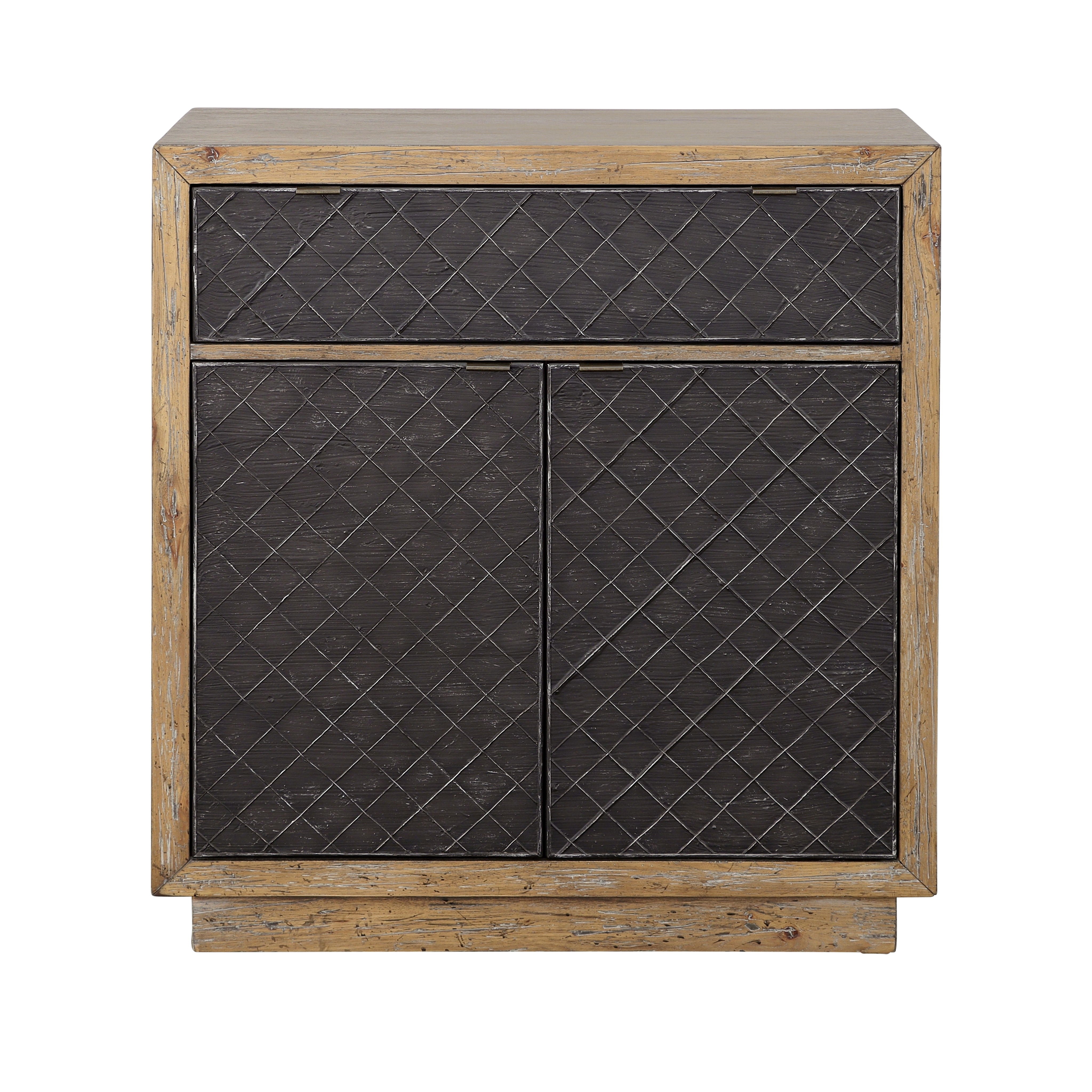 Tyler - One Drawer Two Door Cabinet - Natural / Black - Premium Accent Cabinets from Coast2Coast Home - Just $2475! Shop now at brett interiors