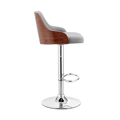 Asher - Adjustable Bar Stool - Premium Adjustable Height from Armen Living - Just $200! Shop now at brett interiors