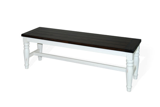 Carriage House - Bench - White / Dark Brown - Premium Dining Benches from Sunny Designs - Just $247! Shop now at brett interiors