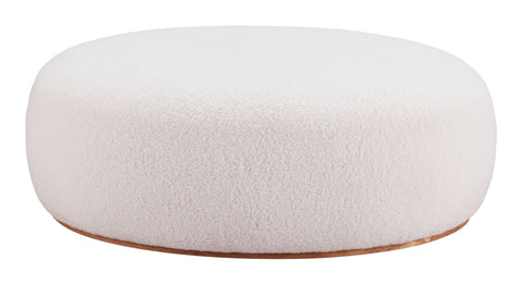 Amber / Azua - Oval Ottoman - Cream - Premium Upholstered Ottomans from Zuo Modern - Just $850! Shop now at brett interiors