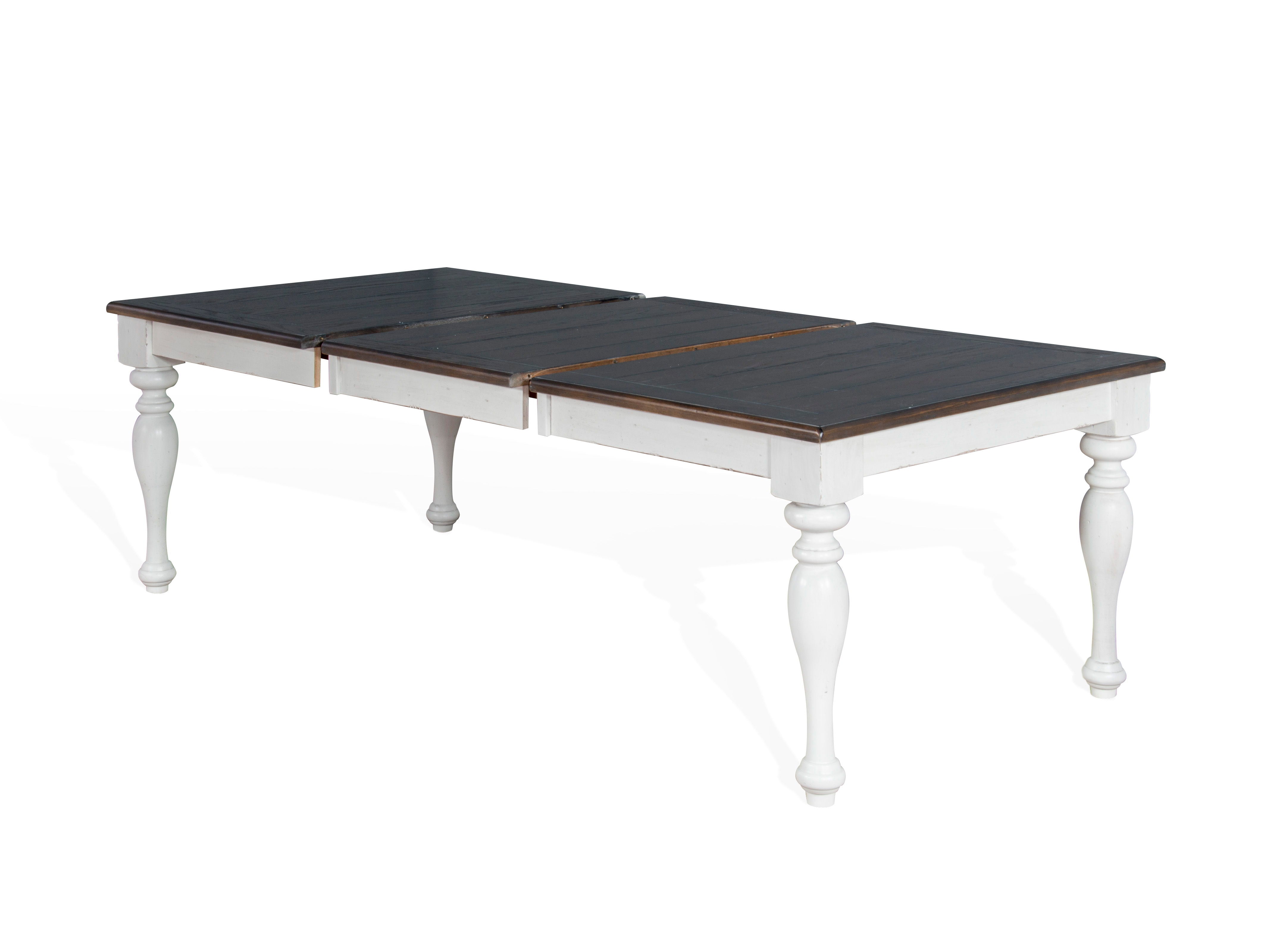 Bourbon County - Rectangular Extension Dining Table - White / Dark Brown - Premium Dining Tables with Extensions from Sunny Designs - Just $908! Shop now at brett interiors