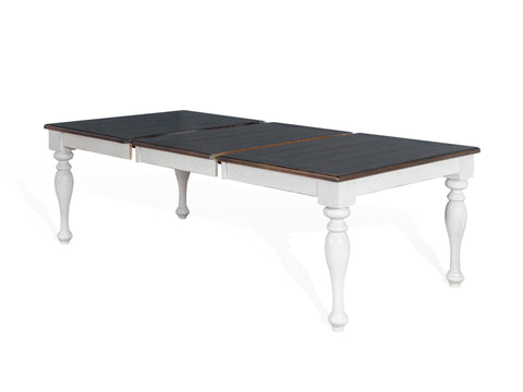 Bourbon County - Rectangular Extension Dining Table - White / Dark Brown - Premium Dining Tables with Extensions from Sunny Designs - Just $908! Shop now at brett interiors