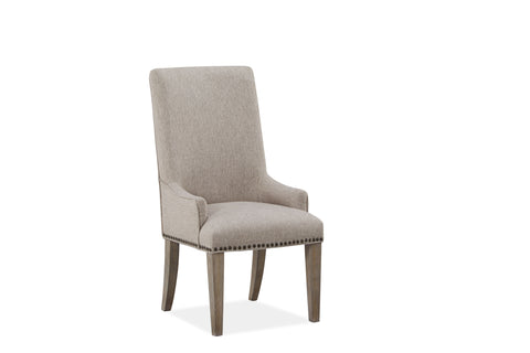 Tinley Park - Upholstered Host Side Chair (Set Of 2) - Dove Tail Grey - Premium Chair Sets from Magnussen Furniture - Just $760! Shop now at brett interiors