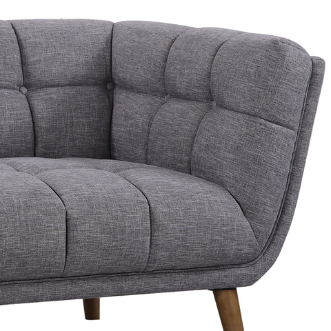 Phantom - Mid-Century Modern Loveseat - Dark Gray / Walnut - Premium Stationary Loveseats from Armen Living - Just $1067.50! Shop now at brett interiors