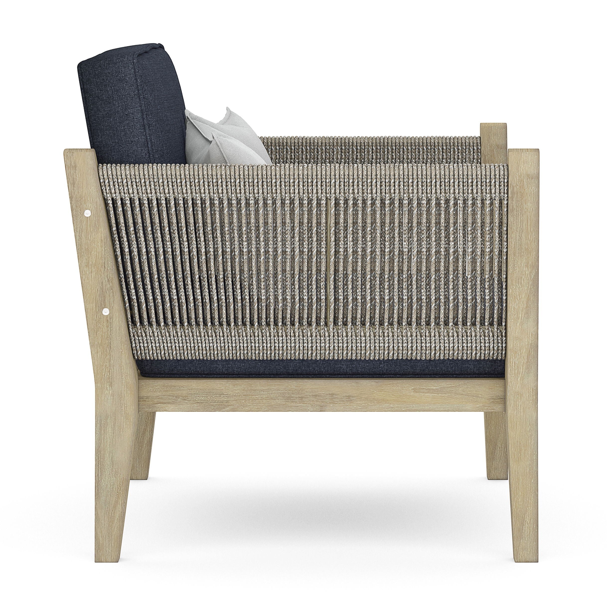 Cayman - Outdoor Conversation Chair - Slate Grey - Premium Arm Chairs from Simpli Home - Just $622! Shop now at brett interiors