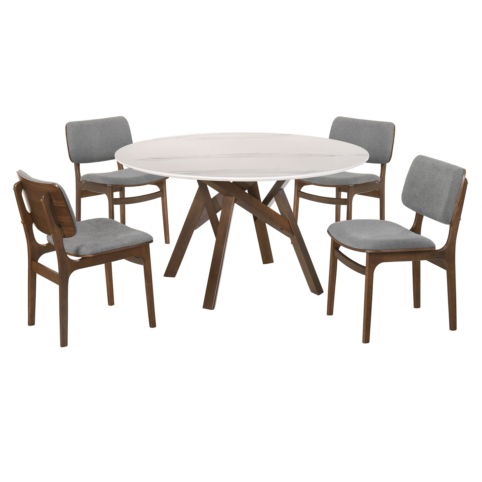 Venus And Lima - Round Dining Set - Premium 5 Piece Dining Room Sets from Armen Living - Just $1827.50! Shop now at brett interiors