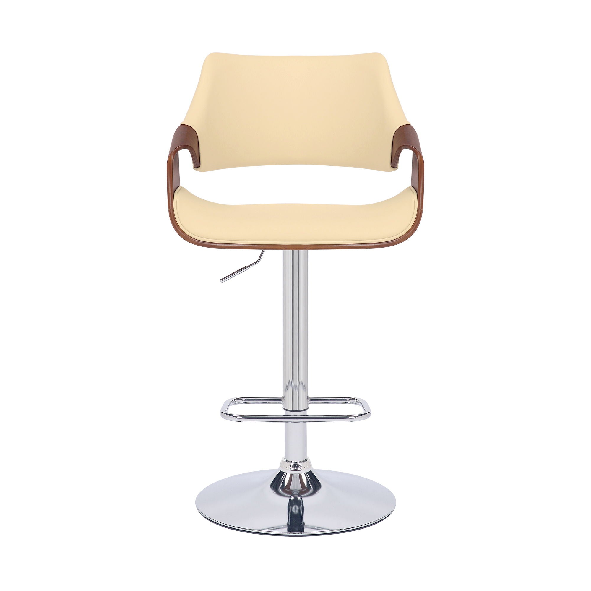 Aspen - Adjustable Bar Stool Chrome Base - Premium Adjustable Height from Armen Living - Just $262.50! Shop now at brett interiors