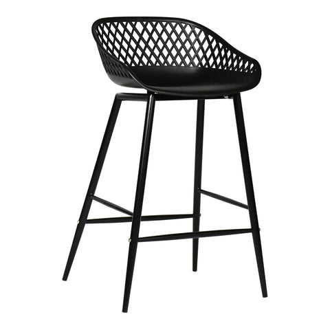 Piazza - Outdoor Counter Counter Stool (Set of 2) - Black - Premium Chair Sets from Moe's Home Collection - Just $497.50! Shop now at brett interiors