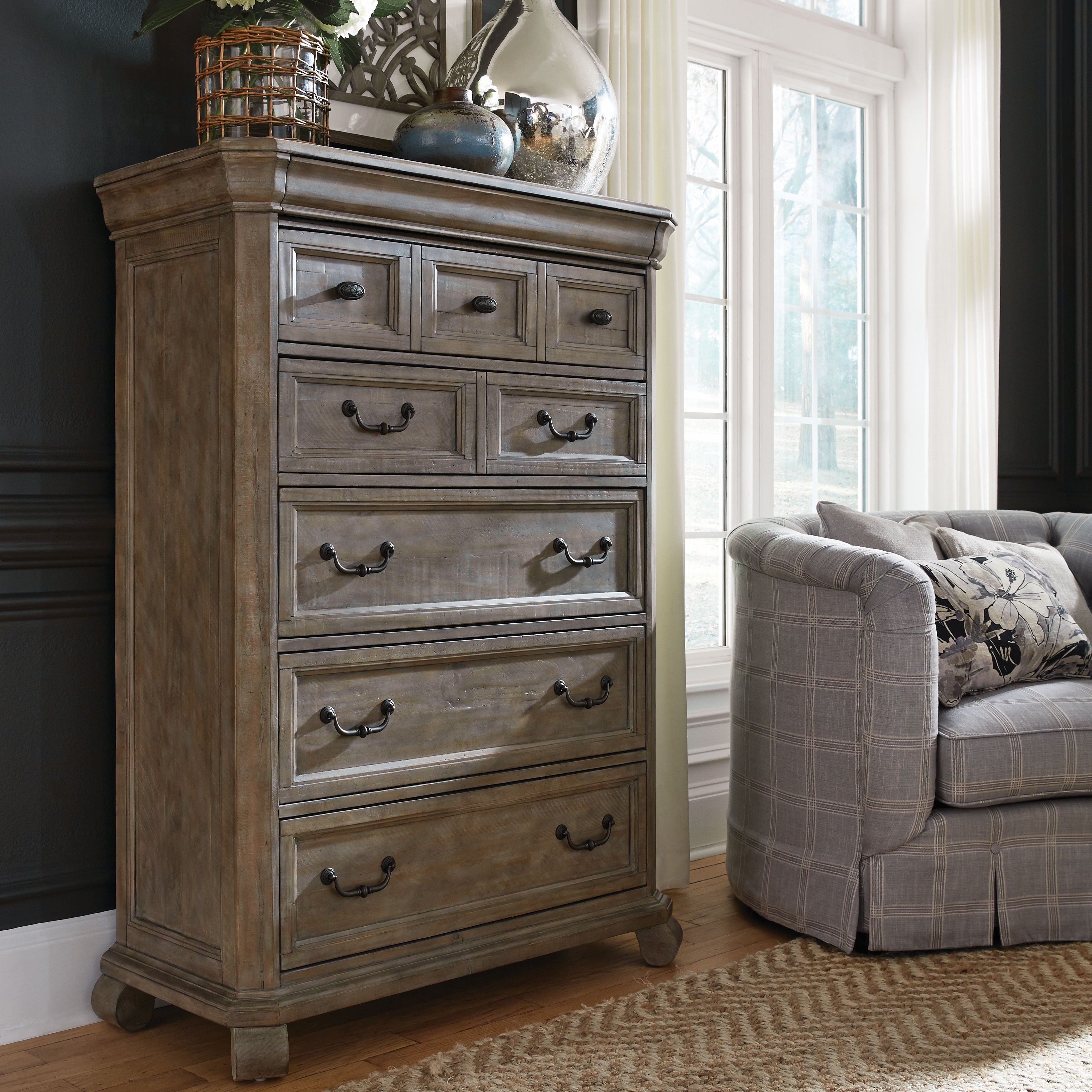 Tinley Park - Drawer Chest - Dove Tail Grey - Premium Accent Chests from Magnussen Furniture - Just $1659! Shop now at brett interiors