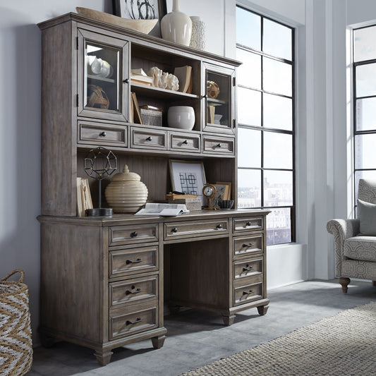 Lancaster - Credenza With Hutch - Dove Tail Grey - Premium Credenzas & Hutches from Magnussen Furniture - Just $3708! Shop now at brett interiors