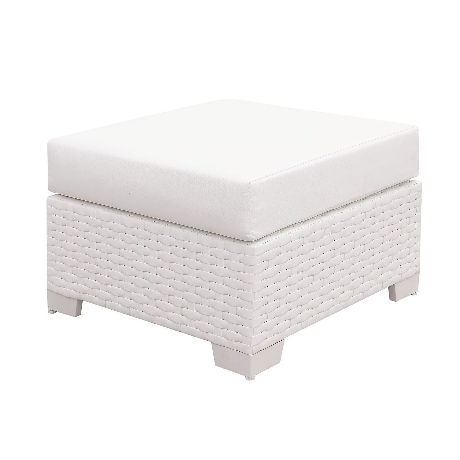 Somani - Small Ottoman - White - Premium Ottomans from Furniture of America - Just $347.50! Shop now at brett interiors