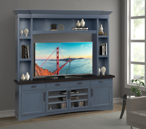 Americana Modern - TV Console with Hutch and LED Lights - Premium Entertainment Centers from Parker House - Just $2247.50! Shop now at brett interiors