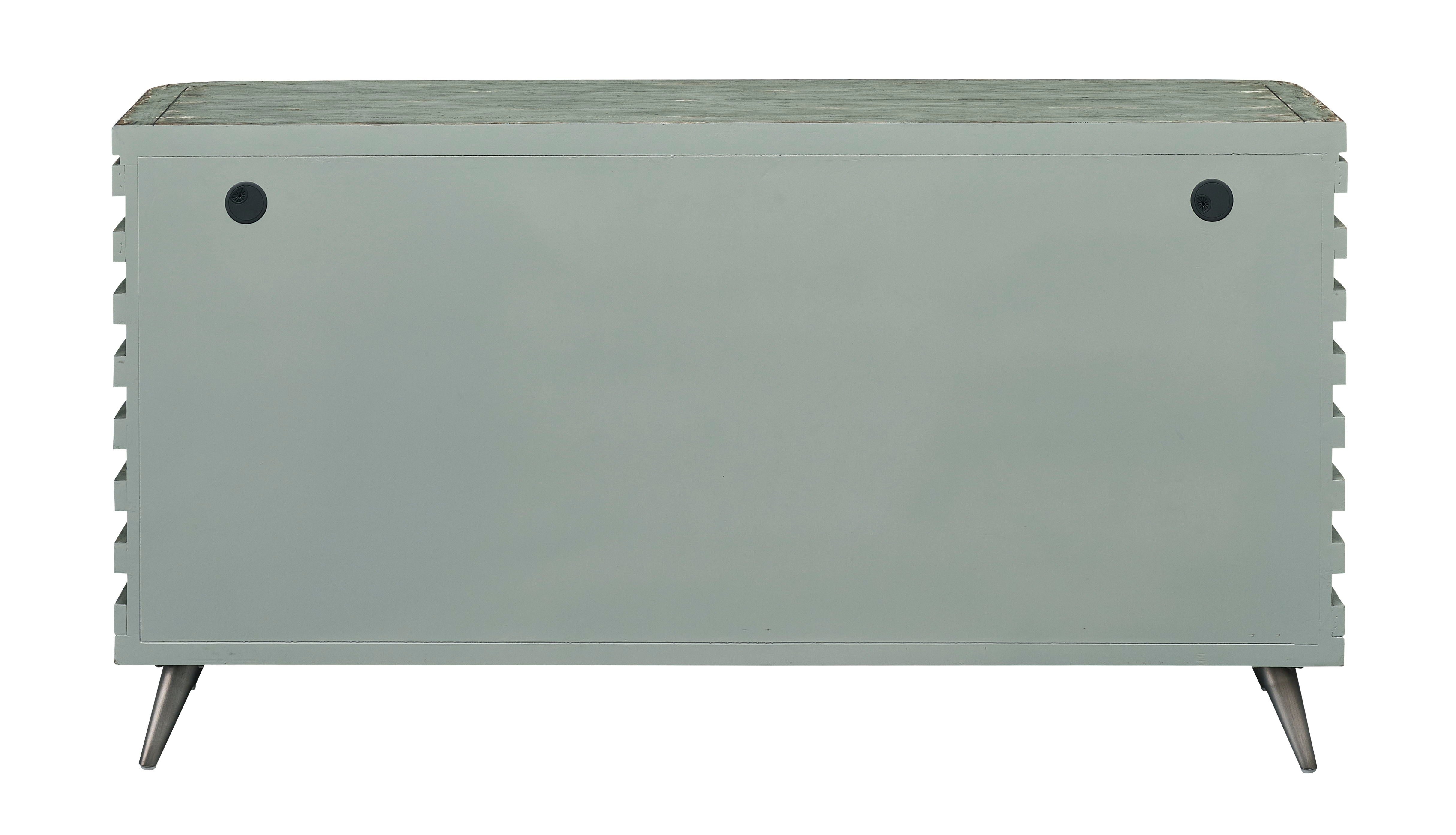 Riverdale - Four Door Credenza - Textured Green - Premium Credenzas from Coast2Coast Home - Just $4537.50! Shop now at brett interiors