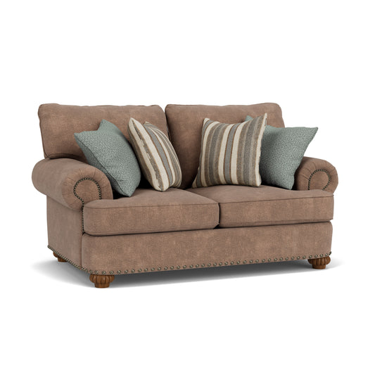 Patterson - Loveseat - Nailhead Trim - Premium Stationary Loveseats from Flexsteel - Just $3000! Shop now at brett interiors