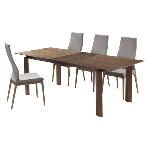 Parker - Mid-Century 5 Piece Dining Set - Walnut - Premium 5 Piece Dining Room Sets from Armen Living - Just $3177.50! Shop now at brett interiors