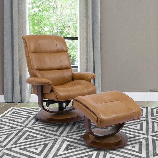 Knight - Manual Reclining Swivel Chair and Ottoman Parker Living