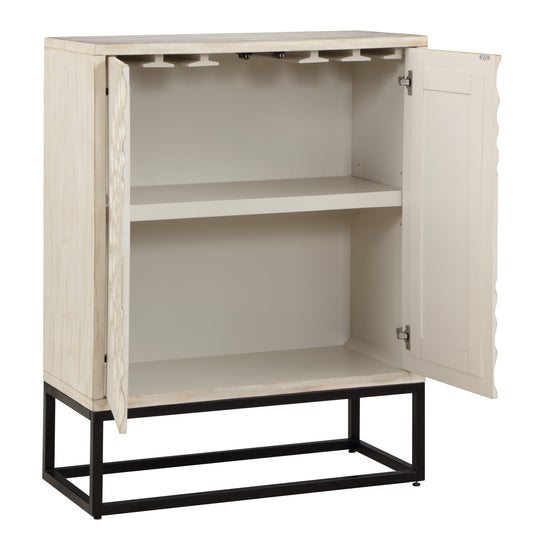 Hotchkiss - Two Door Bar Cabinet - Cream - Premium Wine Cabinets from Coast2Coast Home - Just $2887.50! Shop now at brett interiors