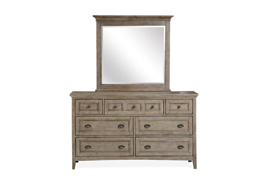 Paxton Place - Wood Landscape Mirror - Dove Tail Grey - Premium Landscape Mirrors from Magnussen Furniture - Just $319! Shop now at brett interiors