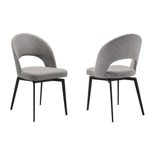 Lucia - Swivel Upholstered Dining Chair (Set of 2) - Premium Chair Sets from Armen Living - Just $615! Shop now at brett interiors