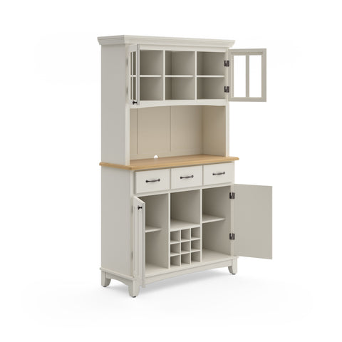 Hampton - Buffet With Hutch - Natural Wood Top - Premium Hutches & Buffets from Homestyles - Just $2124.98! Shop now at brett interiors