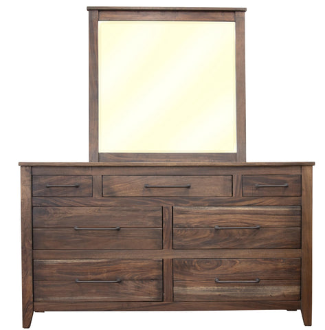 San Luis - Mirror - Deep Brown / Warm Gray Finish - Premium Bedroom Mirrors from International Furniture Direct - Just $280! Shop now at brett interiors