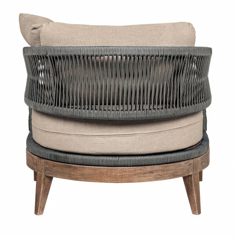 Orbit - Outdoor Patio Chair - Weathered Eucalyptus / Taupe - Premium Arm Chairs from Armen Living - Just $1297.50! Shop now at brett interiors