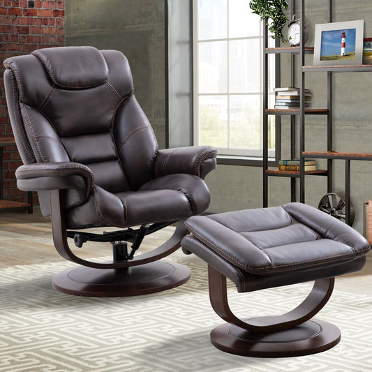 Monarch - Manual Reclining Swivel Chair and Ottoman - Premium Reclining Chair & Ottoman from Parker Living - Just $947.50! Shop now at brett interiors