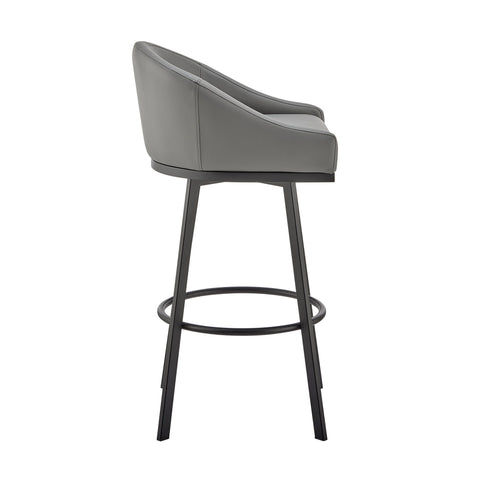 Eleanor - Swivel Stool - Black Base - Premium Counter Height (24"-27") from Armen Living - Just $370! Shop now at brett interiors