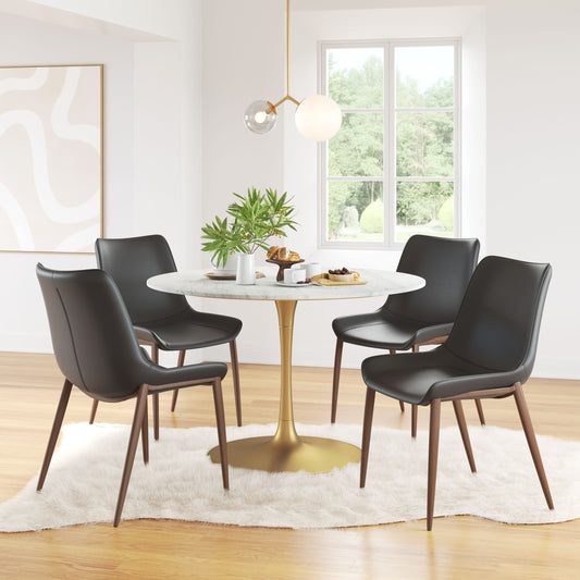 Magnus - Dining Chair - Black / Walnut - Premium Side Chairs from Zuo Modern - Just $1450! Shop now at brett interiors