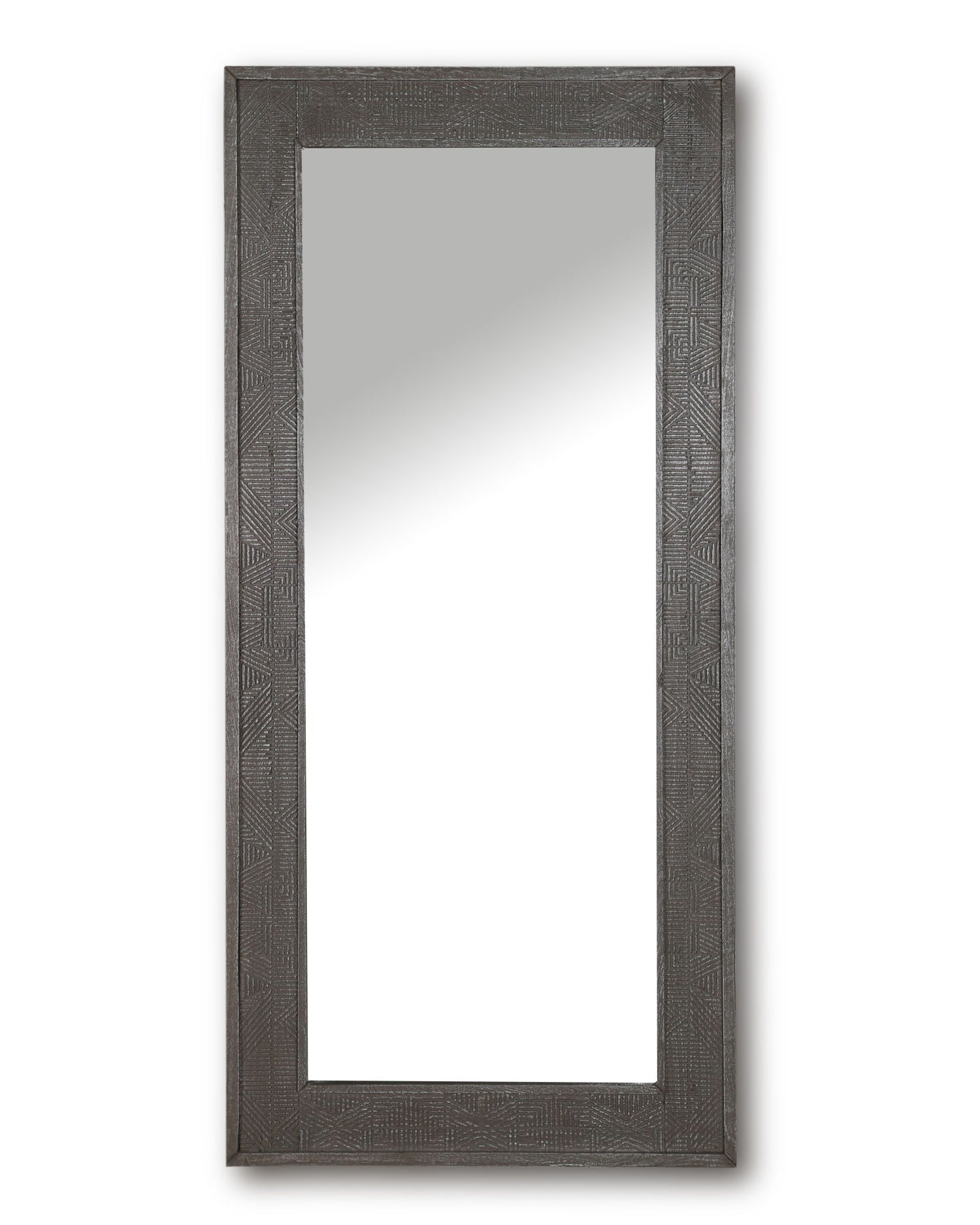 Crossings Serengeti - Floor Mirror - Sandblasted Fossil Grey - Premium Floor Mirrors from Parker House - Just $747.50! Shop now at brett interiors