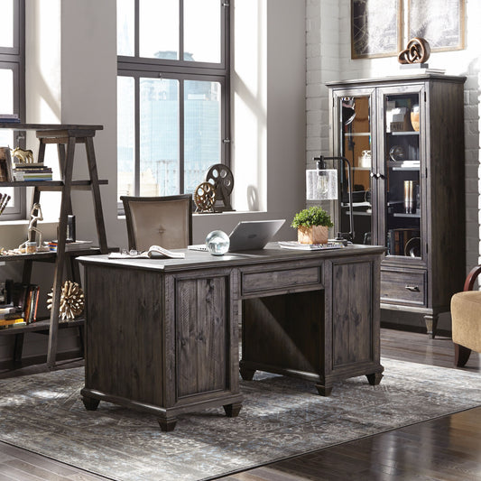 Sutton Place - Executive Desk - Weathered Charcoal - Premium Executive Desks from Magnussen Furniture - Just $2289! Shop now at brett interiors