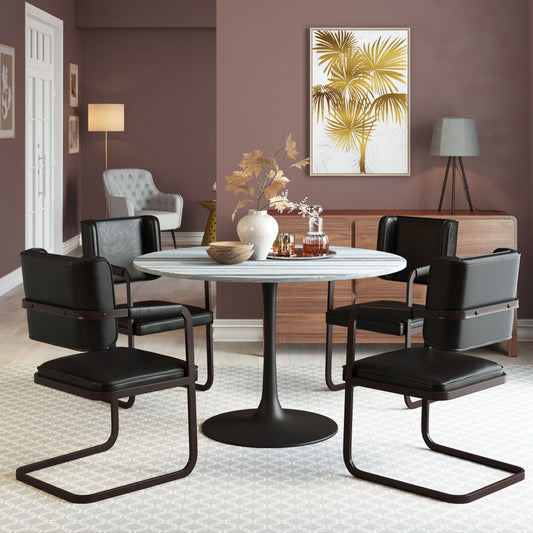 Central City - Dining Table - Gray / Black - Premium Dining Tables from Zuo Modern - Just $2725! Shop now at brett interiors