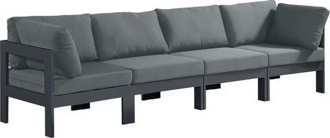 Nizuc - Outdoor Patio Modular Sofa - Dark Grey - Modern & Contemporary - Premium Sofas from Meridian Furniture - Just $3650! Shop now at brett interiors