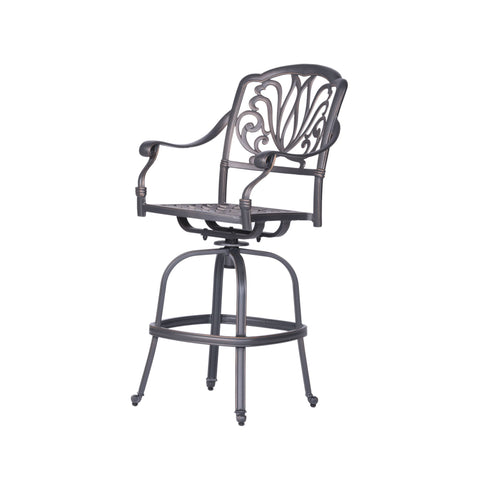 Patio Outdoor Aluminum Swivel Bar Stool With Cushion (Set of 2) - Premium Chair Sets from Gather Craft - Just $1004! Shop now at brett interiors