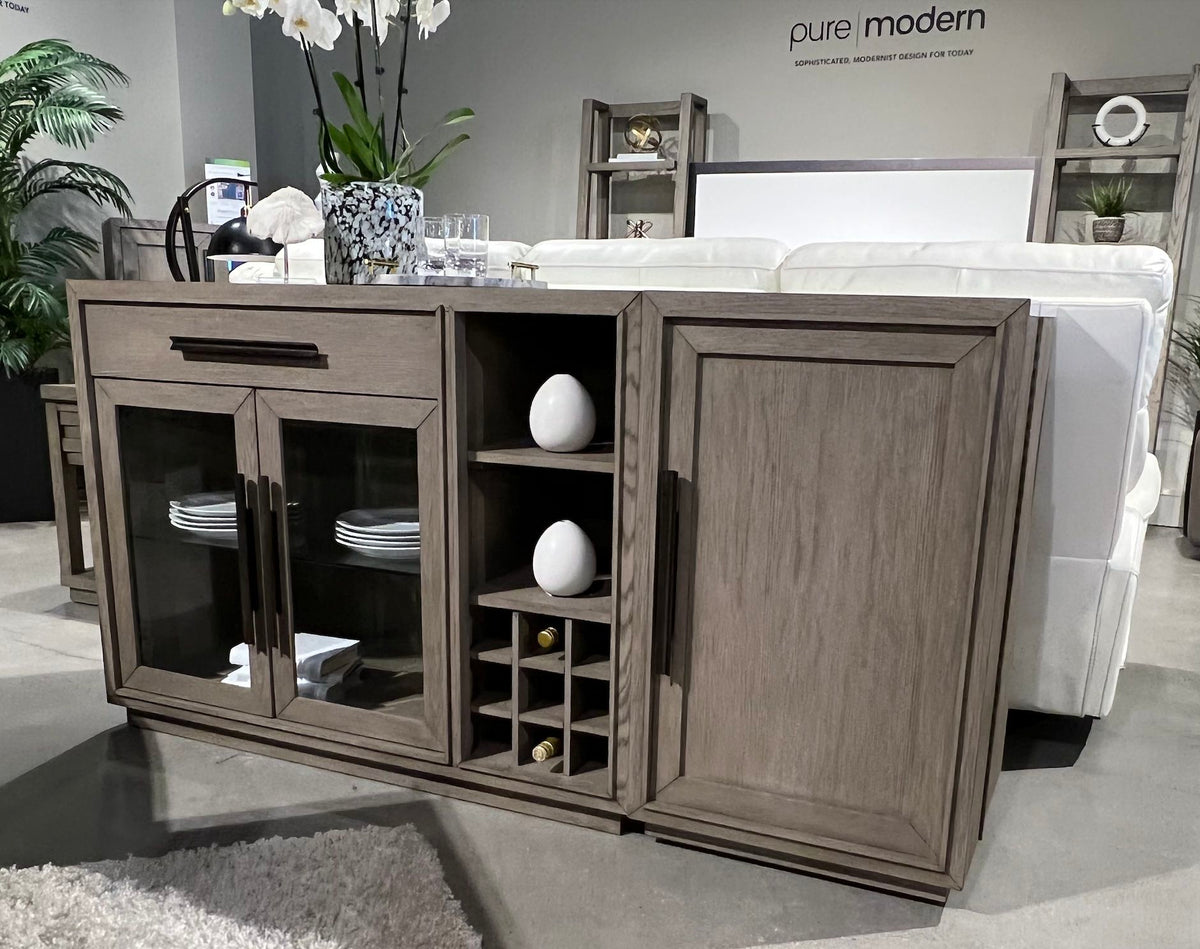 Pure Modern Dining - Multi-functional Server With Bar Cabinet - Moonstone - Premium Servers from Parker House - Just $2372.50! Shop now at brett interiors