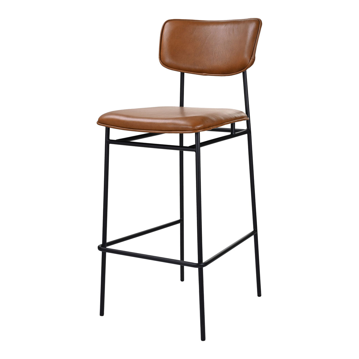 Sailor - Bar Stool - Dark Brown - Leather - Premium Bar Height (28"-30") from Moe's Home Collection - Just $1072.50! Shop now at brett interiors