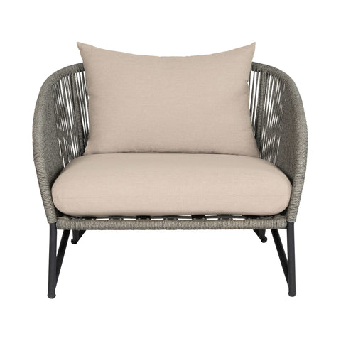 Benicia - Outdoor Patio Chair - Gray / Taupe - Premium Arm Chairs from Armen Living - Just $977.50! Shop now at brett interiors