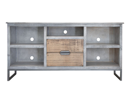 Mita - TV Stand / Console - Honey Brown / Light Gray - Premium TV Stands from International Furniture Direct - Just $837.50! Shop now at brett interiors