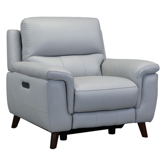 Lizette - Contemporary Chair Genuine Leather - Dark Brown / Dove Gray - Premium Reclining Chairs from Armen Living - Just $2305! Shop now at brett interiors