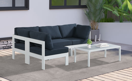 Nizuc - Outdoor Patio Modular Sectional - Navy - Premium Stationary Sectionals from Meridian Furniture - Just $3650! Shop now at brett interiors