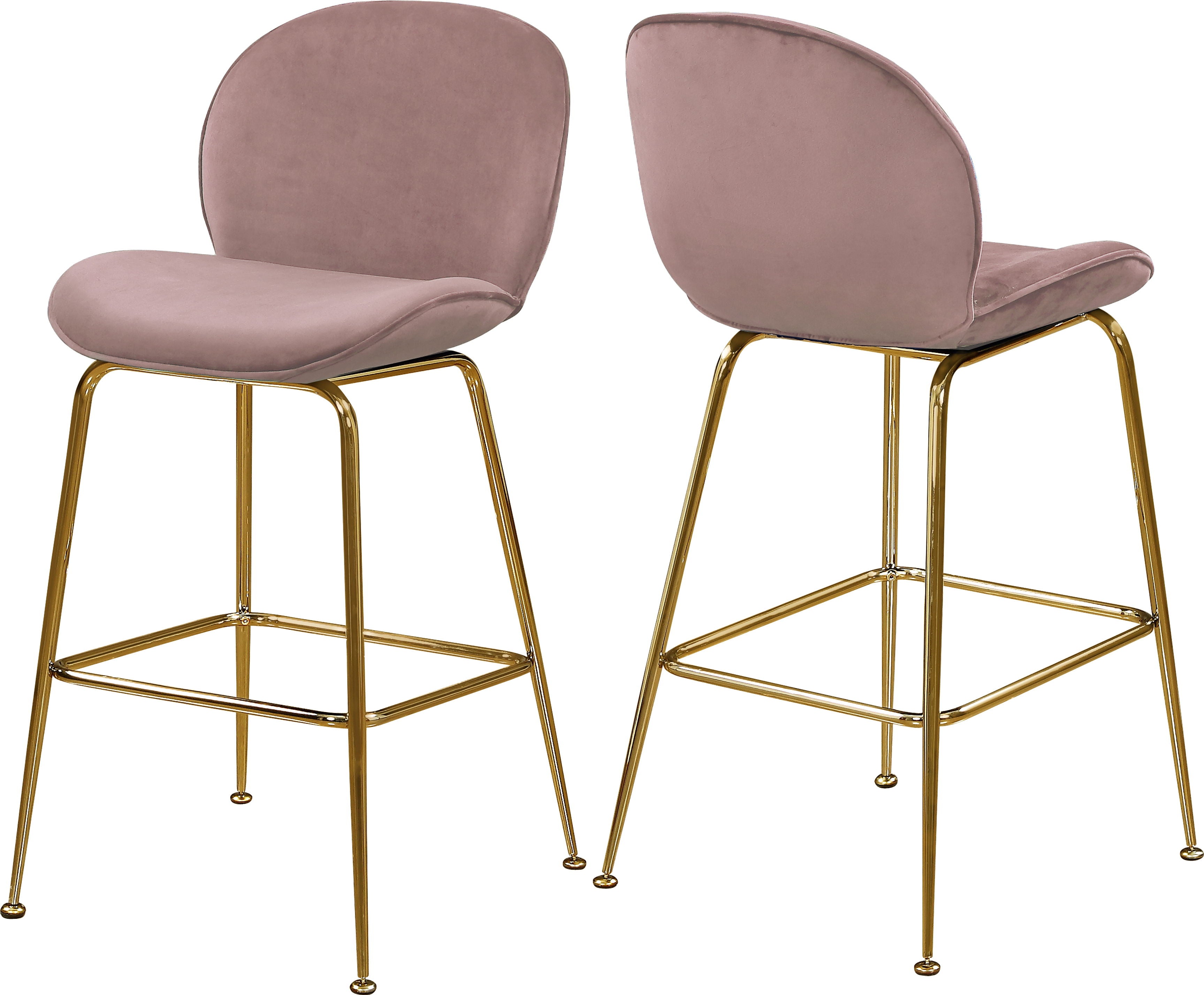 Paris - Stool with Gold Legs (Set of 2) - Premium Stool Sets from Meridian Furniture - Just $650! Shop now at brett interiors