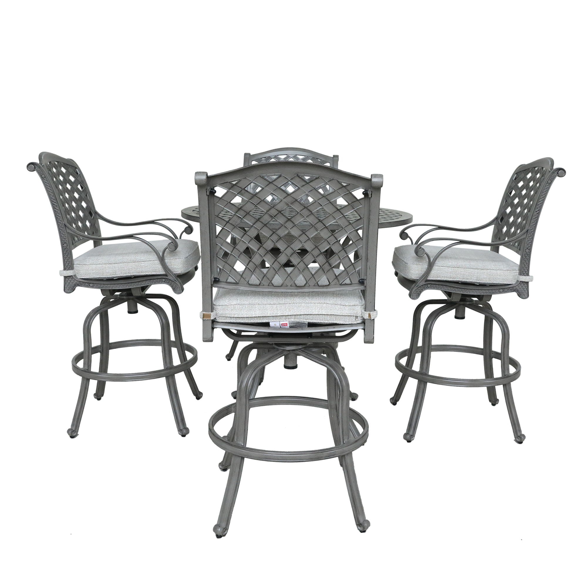 Outdoor 5 Piece Aluminum Bar Set - Golden Gauze - Premium 5 Piece Outdoor Sets from Gather Craft - Just $2890! Shop now at brett interiors