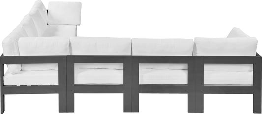 Nizuc - Outdoor Patio Modular Sectional 7 Piece - White - Premium Stationary Sectionals from Meridian Furniture - Just $6337.50! Shop now at brett interiors