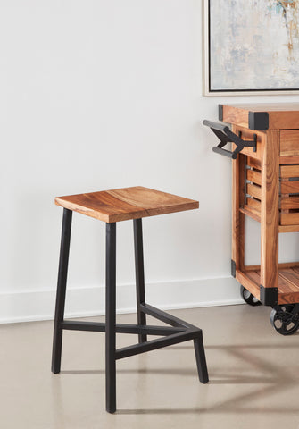 Hill Crest - 24" Solid Wood and Iron Counter Height Barstools (Set of 2) - Black - Premium Stool Sets from Coast2Coast Home - Just $1155! Shop now at brett interiors