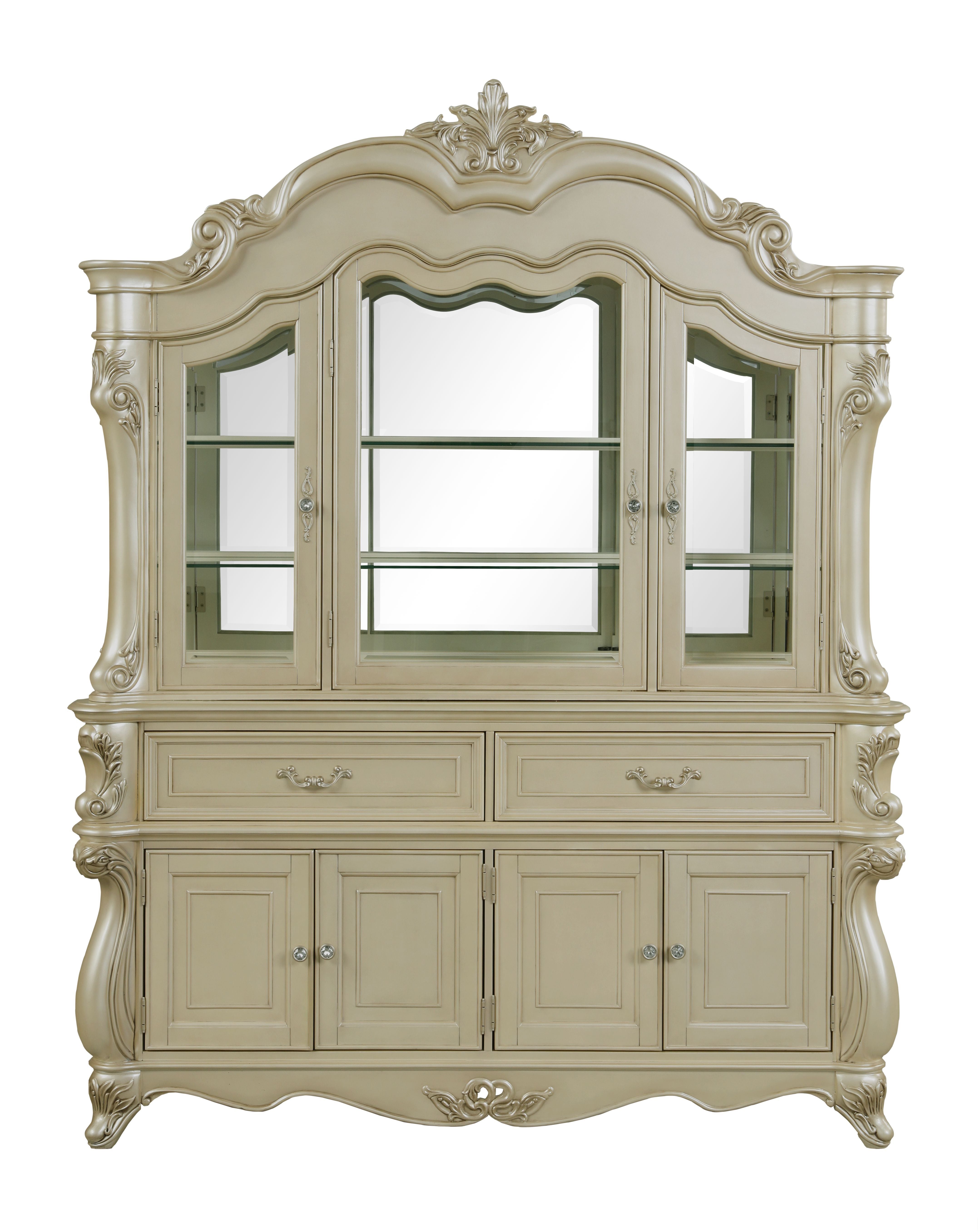 Monique - China Hutch - Champagne - Premium Hutches from New Classic - Just $1625! Shop now at brett interiors