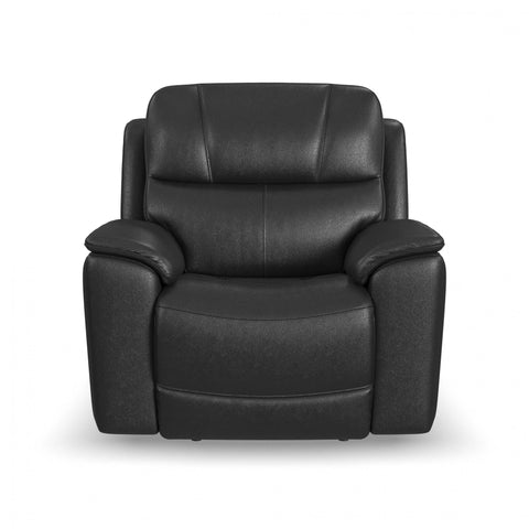 Crew - Power Recliner With Power Headrest & Lumbar - Black - Premium Reclining Chairs from Flexsteel - Just $2500! Shop now at brett interiors