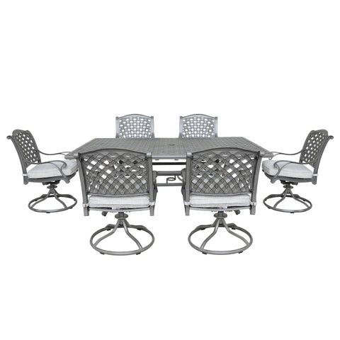 Outdoor Aluminum Dining Set With Cushion - Premium 5 Piece Outdoor Sets from Gather Craft - Just $2368! Shop now at brett interiors