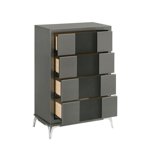 Nocturne - 4 Drawer Chest - Slate - Premium Accent Chests from New Classic - Just $425! Shop now at brett interiors