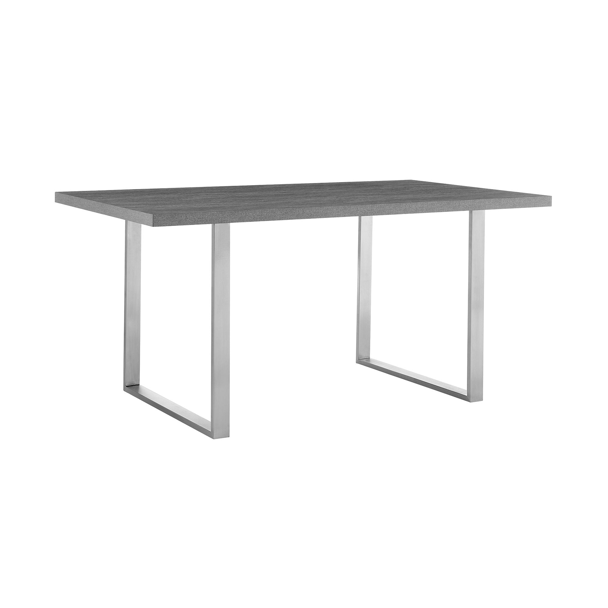 Fenton - Dining Table - Brushed Steel - Premium Dining Tables from Armen Living - Just $697.50! Shop now at brett interiors